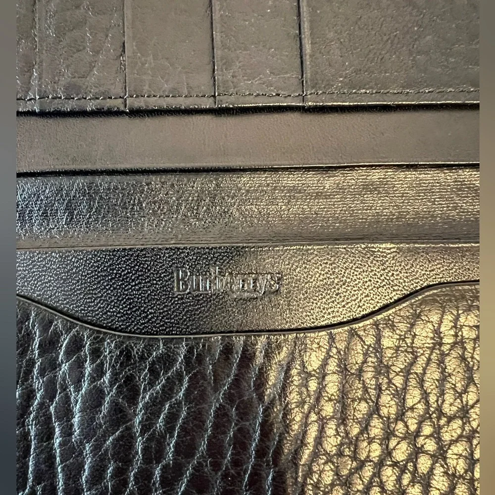 BURBERRYS VINTAGE‎ SLIM LONG BLACK WALLET